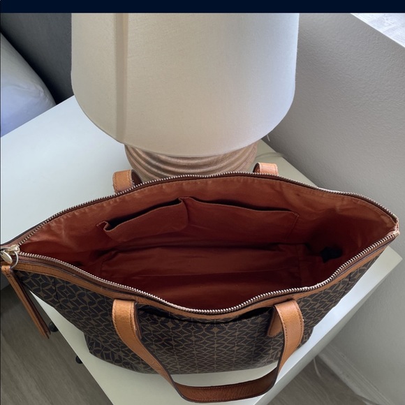 Fossil leather tote bag in brown - Picture 4 of 5